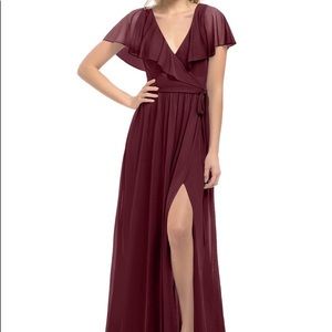 Azazie Jael, size 12, Cabernet